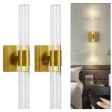 Gold Wall Sconces 2 - Battery LED Light
