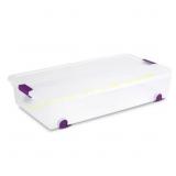 Sterilite 60qt Clear View Underbed Bin 4ct assorte