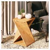Farmhouse 15.94 in. Natural End Table