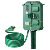 DEWENWILS Outdoor Power Stake Timer, 6 Outlets