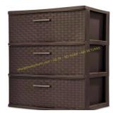 Sterilite 3-Drawer Wide Weave Storage Tower 2pk As