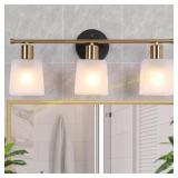 Vanity Light 3-Light Black/Gold