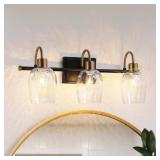 21.5-in 3-Light Brass Bath Bar Vanity Light