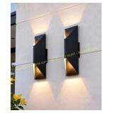 14.5 in. Modern Black LED Outdoor Wall Sconces