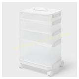 7pc Rolling Storage Cart Kit   Plastic
