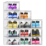 12 Pack Clear Stackable Sneaker Boxes