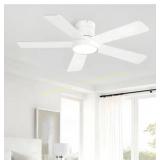 Low Profile Ceiling Fan with Lights & Remote