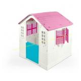 DOLU Pink Cottage Playhouse for Kids 2+