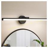 30 in. 1-Light Matte Black LED Vanity Bar