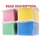 IRIS 35 Qt File Box, Plastic Organizer, 4 Pack