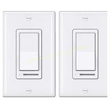 BESTTEN Dimmer Light Switch, 2 Pack, White