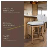 Maven Lane Hugo Counter Stool, Weathered Oak