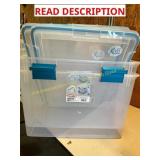 3ct Sterlite 37qt Totes & 2ct 80qt Storage Totes