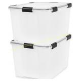 IRIS WeatherPro 74 Qt Storage Bins (2)