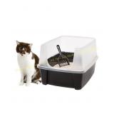 IRIS Cat Litter Box with Shield and Scoop