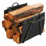 Panacea Black Matte Steel Log Rack