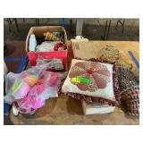 Assorted home decor, birthday items, posters