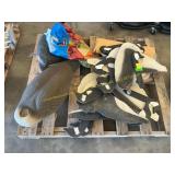 Goose decoys, wooden geese