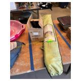 Patio umbrella, welding helmet