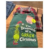 Lg Eddie Bauer Flannel + Grinch Shirt