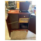 Antique Stereo Cabinet with Turn Table