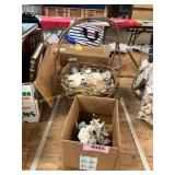 Basket of Seashells + Dolphin Knickknack