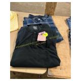 4XL Black Knit Henley+ Plaid Long Sleeve