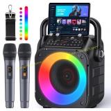 Karaoke Machine: Bluetooth PA with 2 Mics