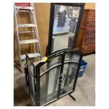 Fireplace Screen + Ottoman , Mirror