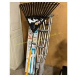 Crutches, Rake, Lightbulbs