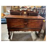 Antique Trunk Cabinet with Clock