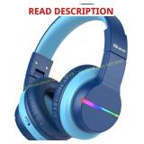 iClever BTH12 Kids Wireless Headphones, Blue