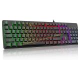 Redragon K521 Rainbow LED Keyboard, 104 Keys