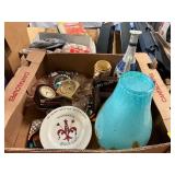Vase, Clocks, Mug, Decanter, Etc