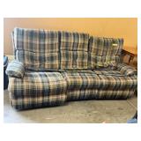 Plaid Reclinging Sofa