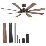 VONLUCE 60" Ceiling Fan with Remote, Black