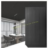 Art3d 6-Pack Slat 3D Wall Panels, 2x4 ft Black