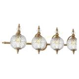 Brushed Gold 4-Light Vanity Light, 30" Wide