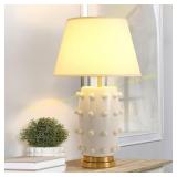 Linden Ceramic Table Lamp 30" White Drum