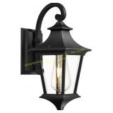 Emliviar 15" Outdoor Wall Lantern, Black