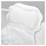 BLACK SetSail Bath Pillow with 6 Suction Cups, Whi