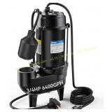 Acquaer 3/4HP Submersible Sewage Pump, 115V