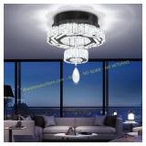 Flashing God 11.8in Black Crystal Chandelier