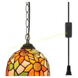 Tiffany Sunflower Stained Glass Pendant Light