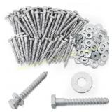 Hicarer 100 Pcs 3/8" x 3" Lag Bolts Kit
