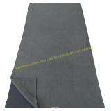 Non Slip Yoga Towel with Corner Pockets, Grey