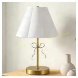 Gold Bow Table Lamp for Girls Room, 18.5"
