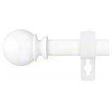 Curtain Rod Set 28-60in, 5/8  White (2)