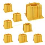 8-Pack Yellow Guardrail Base Boot
