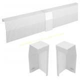 4ft Steel Baseboard Heater Cover, White